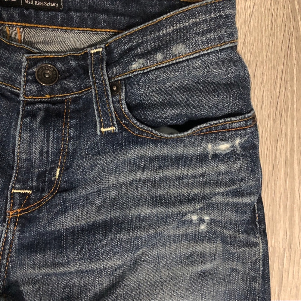 Big Star "Alex" Mid-rise Skinny distressed jeans - sizes 24 - Picture 8 of 15